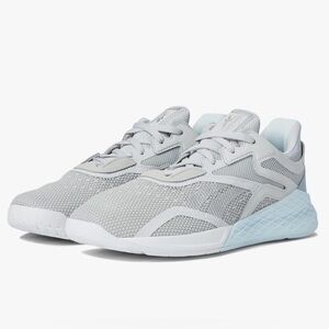 Reebok Nano X Pure Grey/Footwear White/Glass Blue Women’s 9 NWT Cross trainer